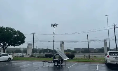 Parking Lot Solar Surveillance Trailer - Thumb