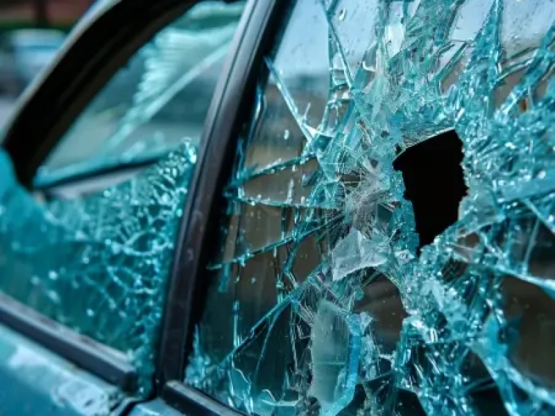 Smashed Windows of Vehicle - Thumb