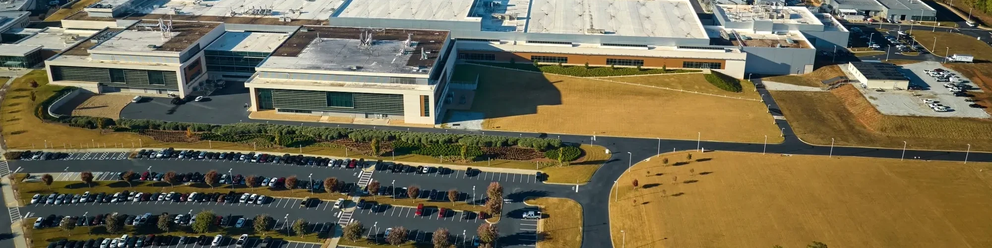 Employee Parking Lot at Large Manufacturing Facility