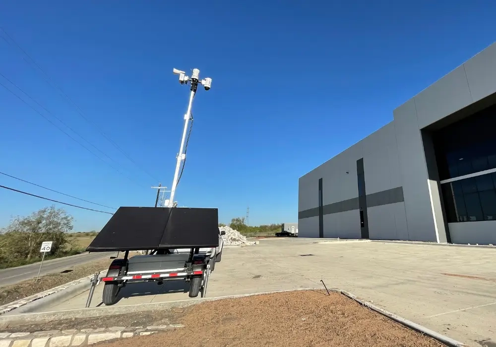 LG Surveillance Trailer near Industrial Vacant Property