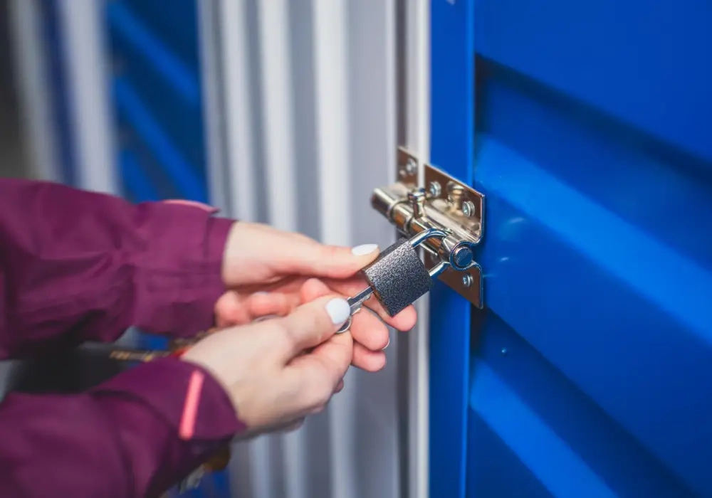 Padlock on a Storage Unit
