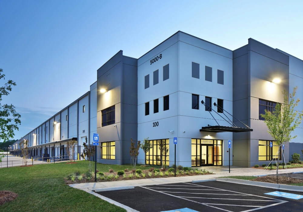 Commercial Property at Evening Time