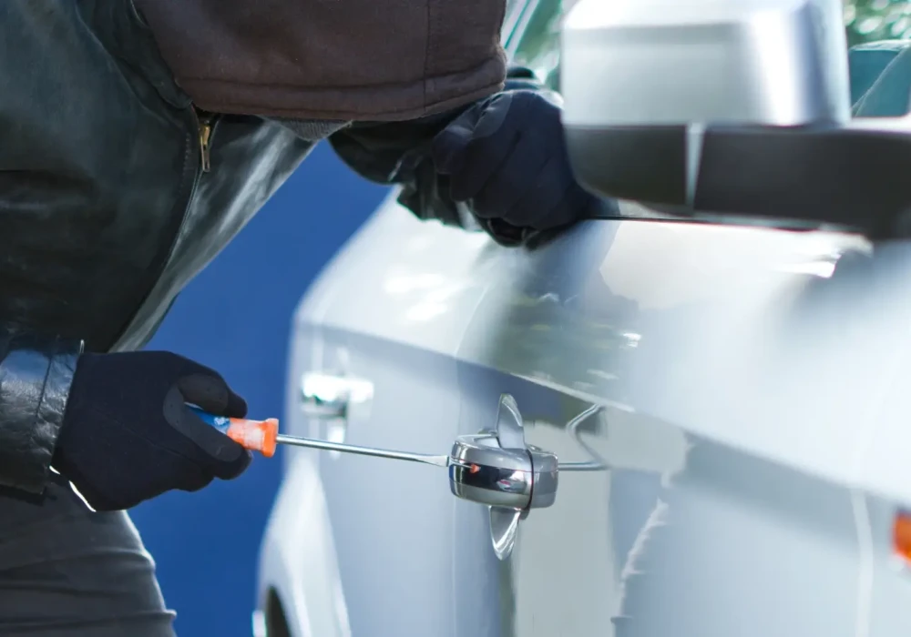 Car being stolen in San Antonio Header