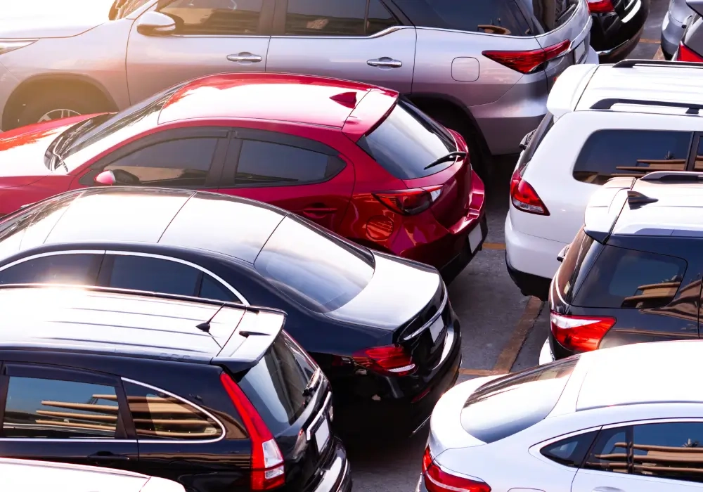 Cars parked at Auto Dealership
