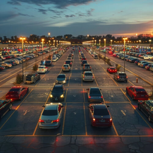 Retail Parking Lot at Night - LotGuard