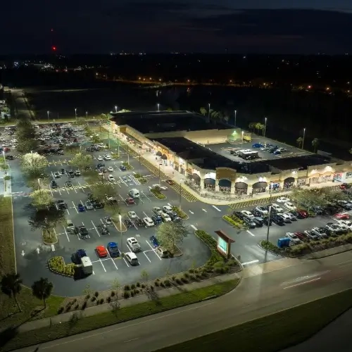 Retail Parking Facilities at Night