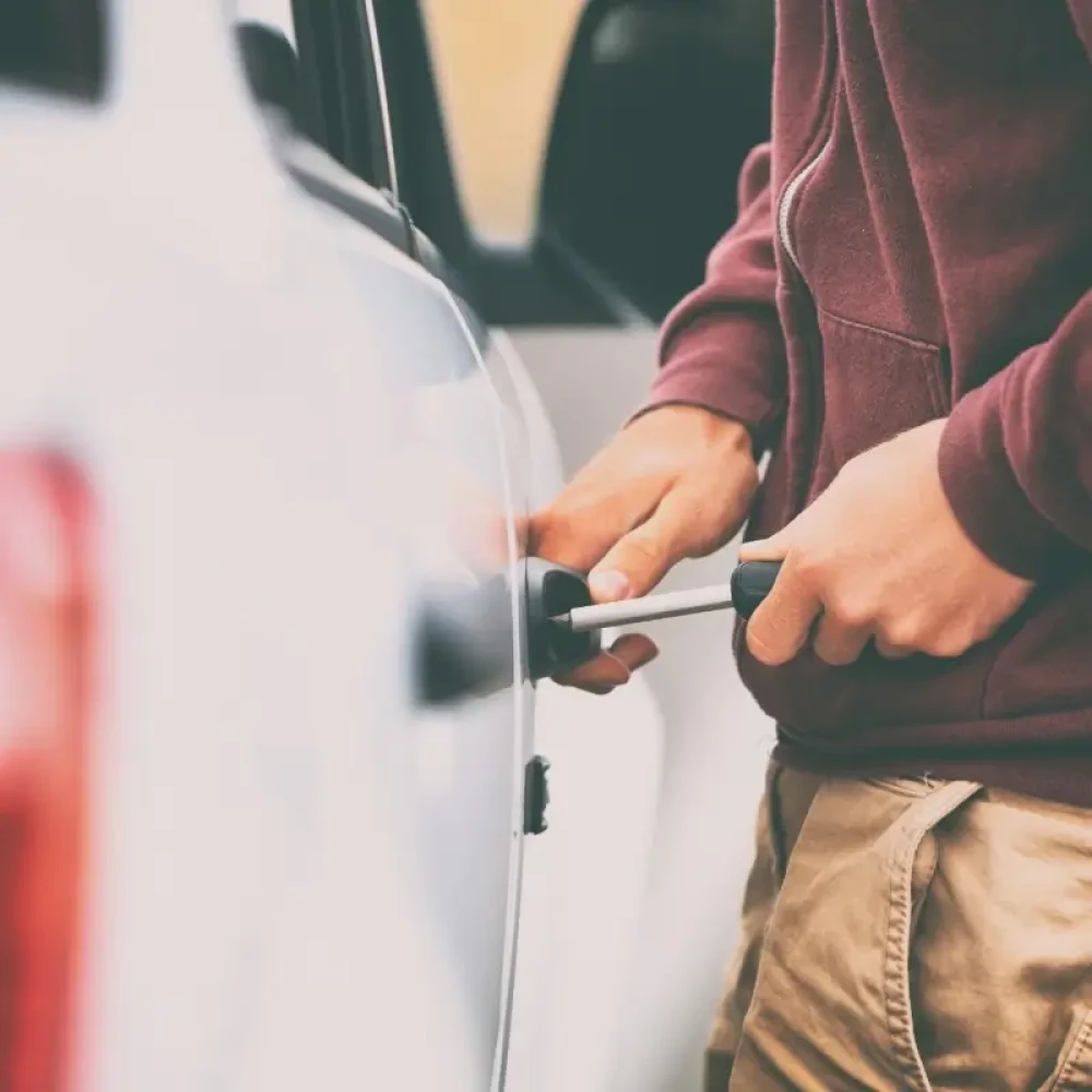 Car theft thief stealing vehicle