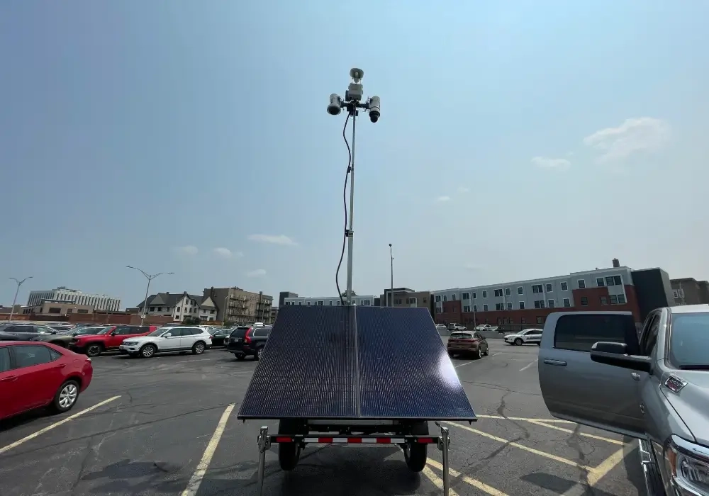 Mobile Solar Security Trailer - LotGuard