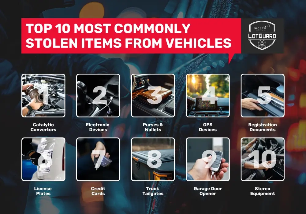 Top 10 Most Commonly Stolen Items From Vehicles